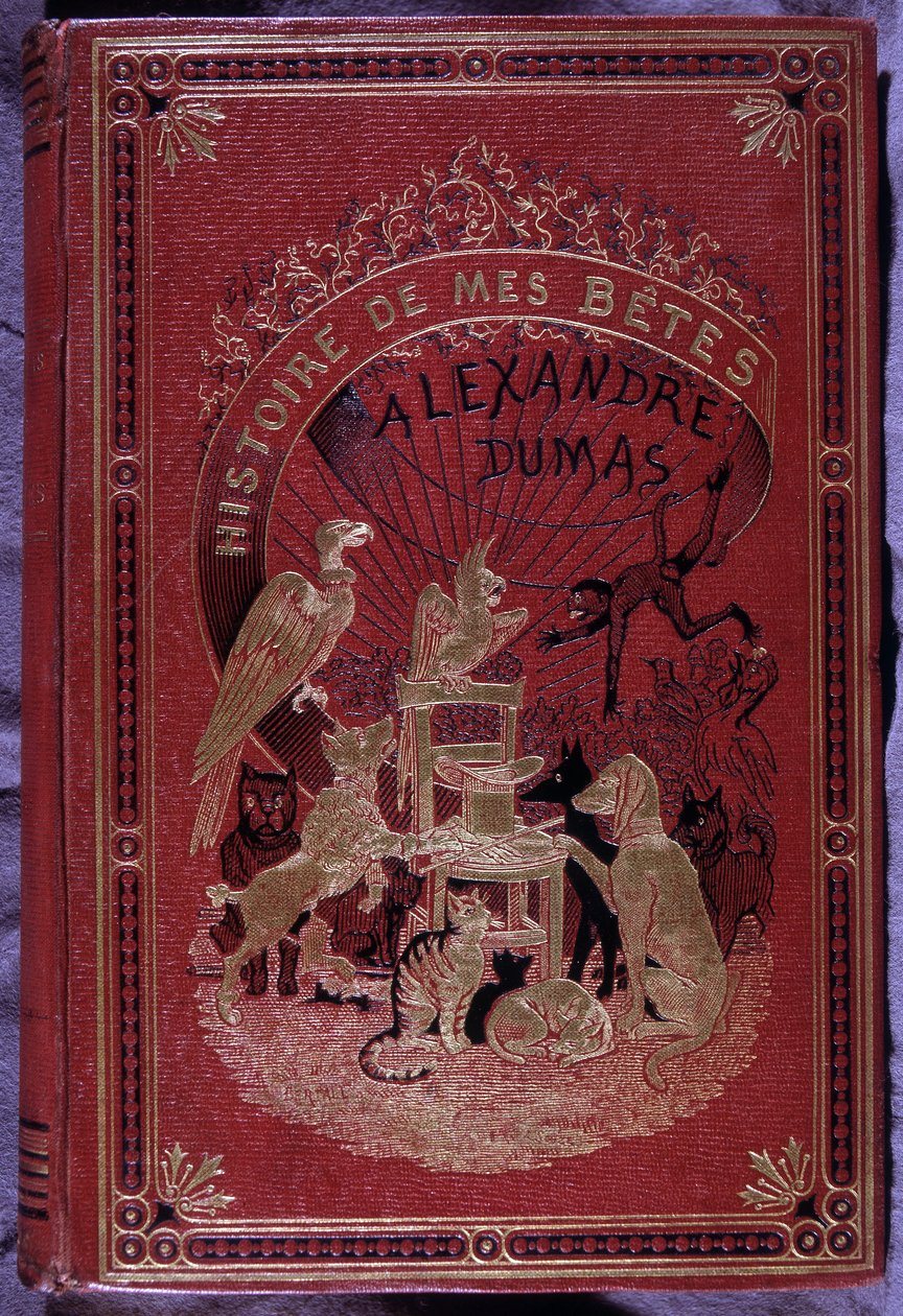Omslag til bogen "History of my beasts"" af Alexandre Dumas far. af Unknown artist