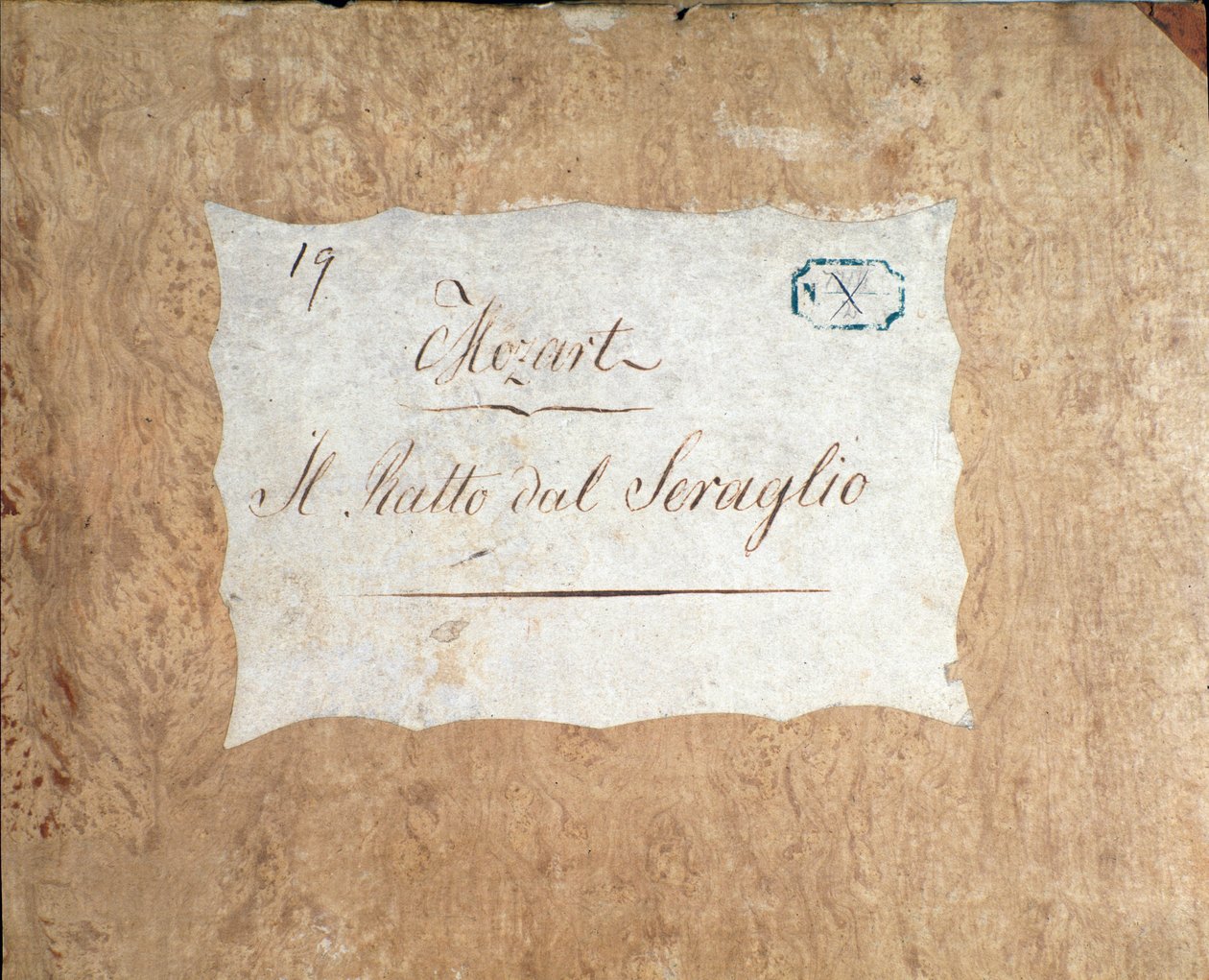 Cover af partituret til Bortførelsen fra Seraglio, opera af Mozart, Lichtenthal-version (1838) af Unknown artist