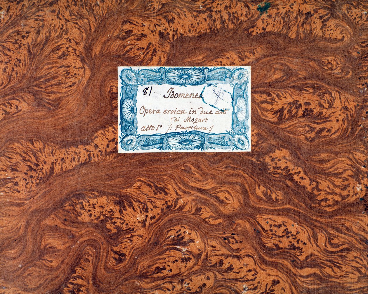 Cover af partituret af Idomenee, konge af Kreta, opera af Mozart, Lichtenthal-version (1843) af Unknown artist