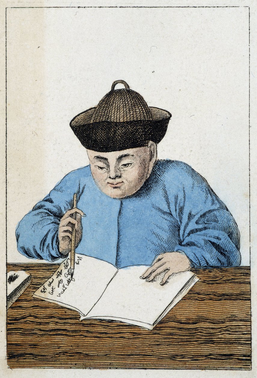 Kinesernes daglige liv: en kinesisk forfatter. sd. 19. århundrede af Unknown artist