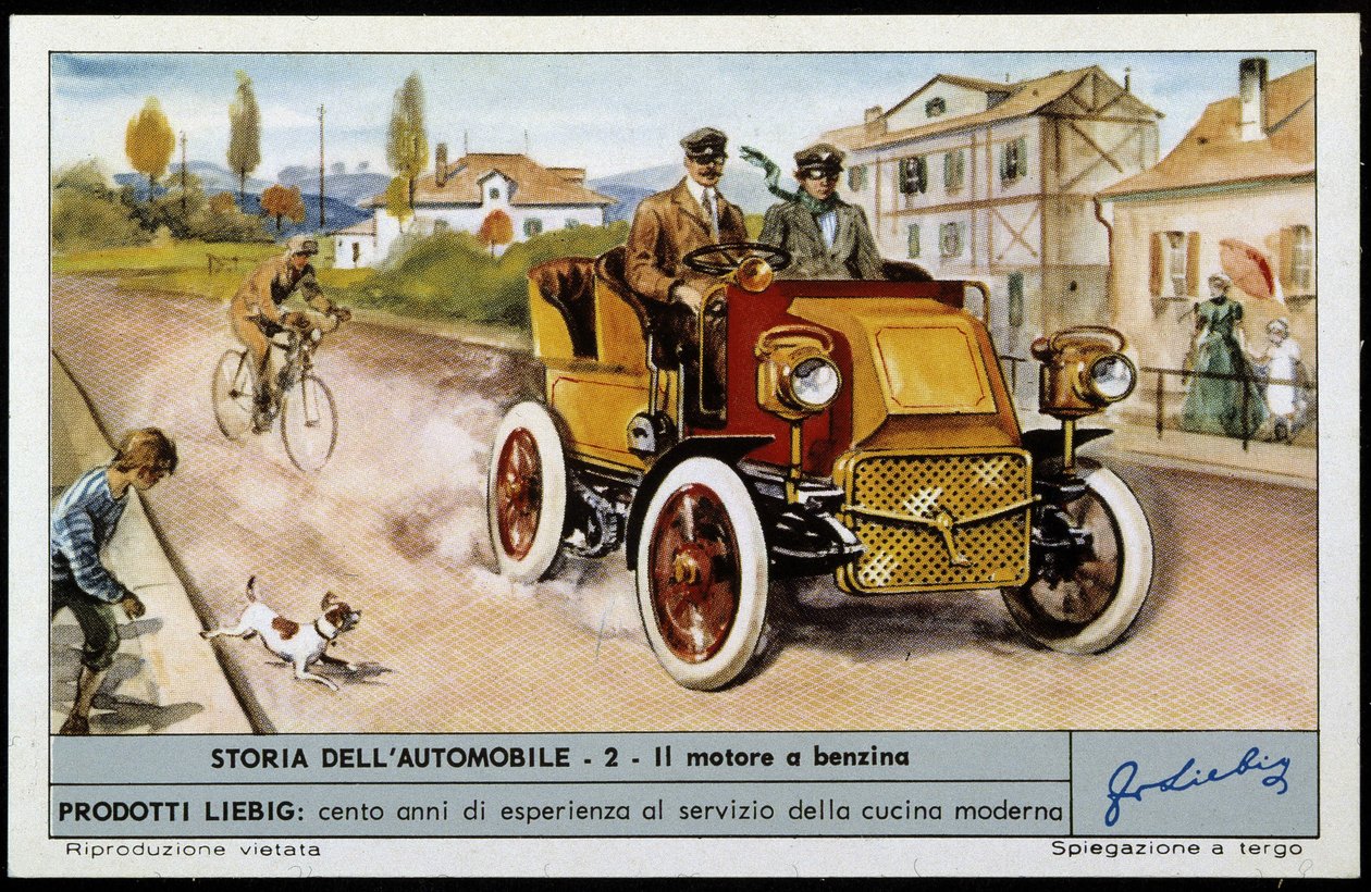 Daimler i 1897:4 cylindre, 4 takt, 20 hk. af Unknown artist