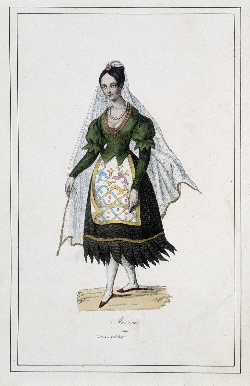 Dame de Mexico - i "The different peoples of the earth"" af Father Paul Jonhanneaud, Librairie des Bons livres af Unknown artist