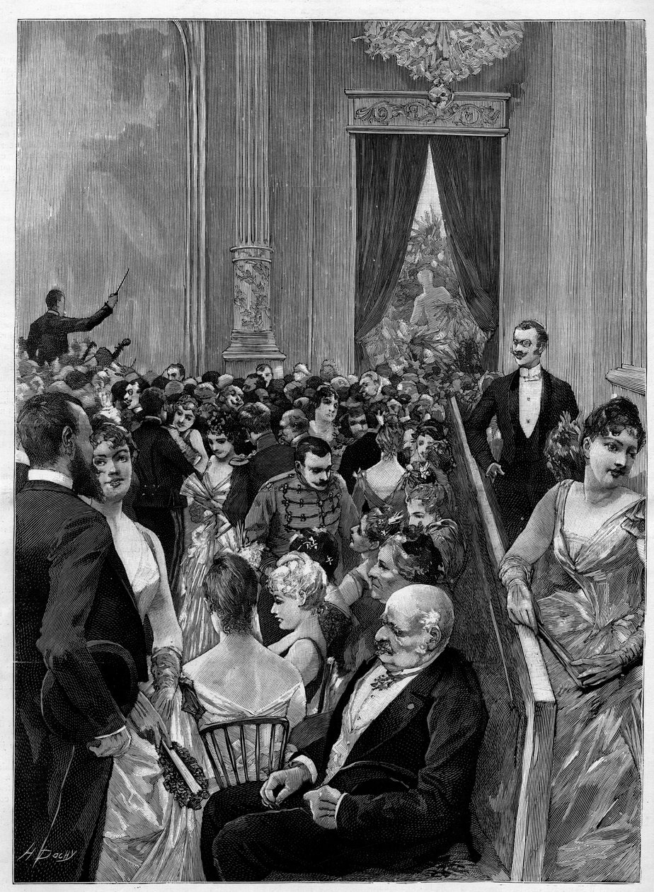 Dansesal for det sidste bal givet af republikkens præsident Jules Grevy (1807-1891) i Palais de l
