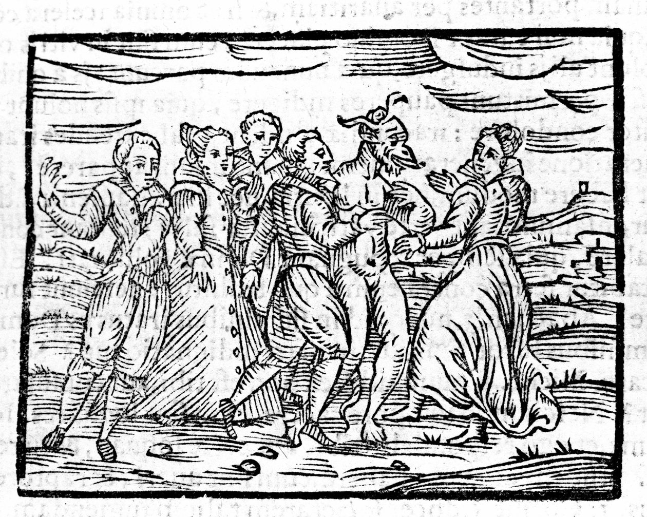 Dance with the Devil af Francesco Guaccio "" Compendium Maleficarum"" Milano 1608 af Unknown artist