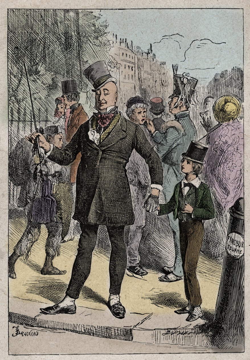 David Copperfield og Mr. Micawber, illustration fra 