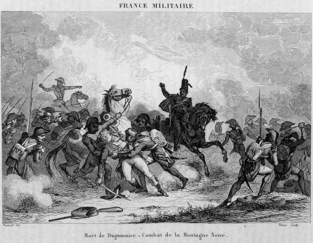 Death of Dugommier - Black Mountain kamp mod spanierne. af Unknown artist