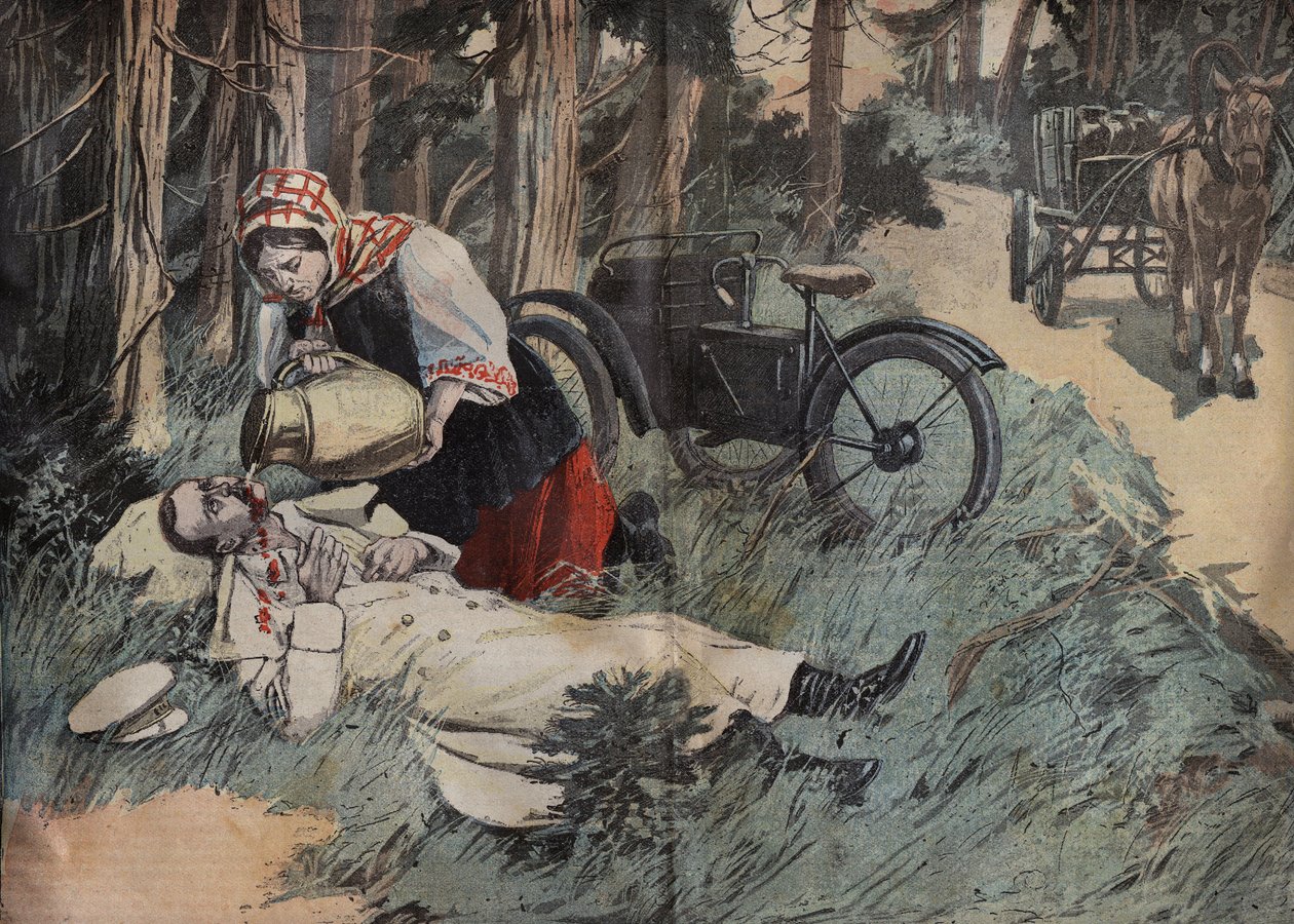 Storhertug George Alexandrovich af Ruslands død (1871-1899), en gravering af Abbas Tuman (Kaukasus) (George Aleksandrovich af Rusland) fra Le-Pelerin" fra 1899 af Unknown artist
