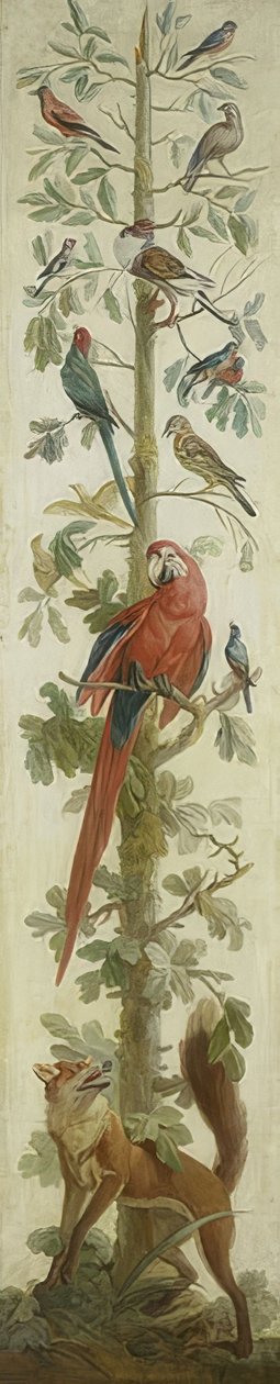 Dekorativ illustration med dyr. 1760-1800 af Unknown
