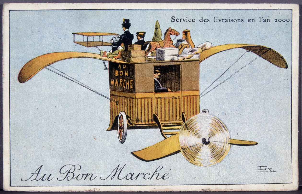 Leveringsservice i år 2000 - Bon Marché-mærke, slutningen af det 19. århundrede af Unknown artist