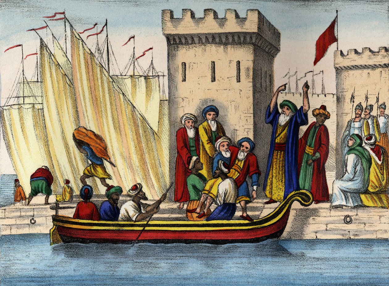 Afgang af maurerne i Algier efter koloniseringen af franskmændene af Unknown artist