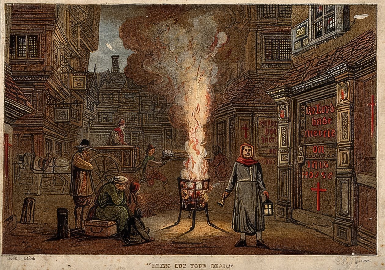 Den store pest i London, 1665 af Unknown