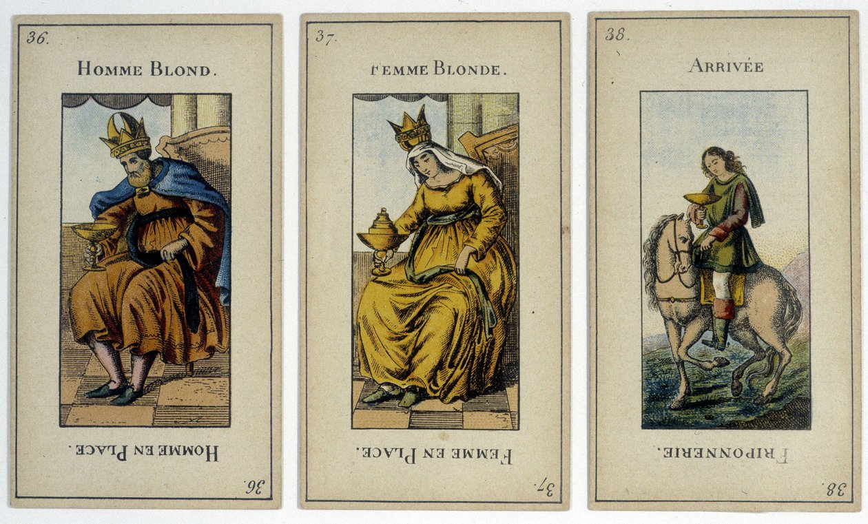 Divinatoriske tarotkort, deb. 19. århundrede (?) af Unknown artist