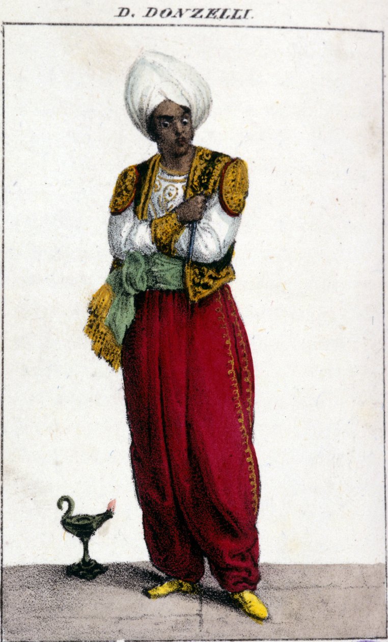 Domenico Donzelli (1790 - 1873), italiensk tenor, repræsenteret i Otello af Gioacchino Rossini. La Scala af Unknown artist