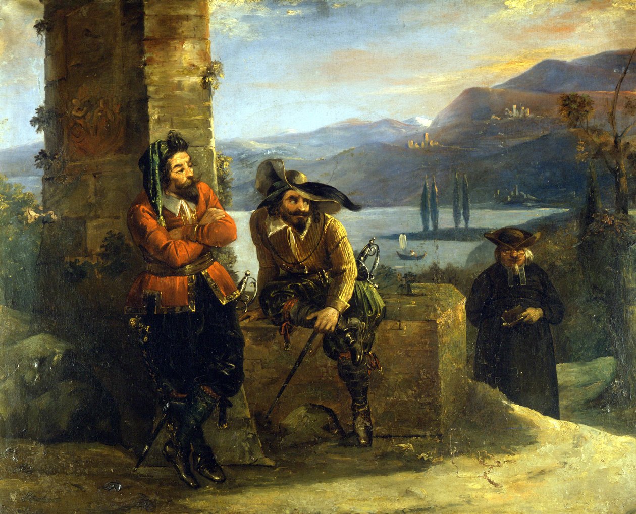 Don Abbondio i "Bruden" af Alessandro Manzoni. Manzoni hus. Milano af Unknown artist