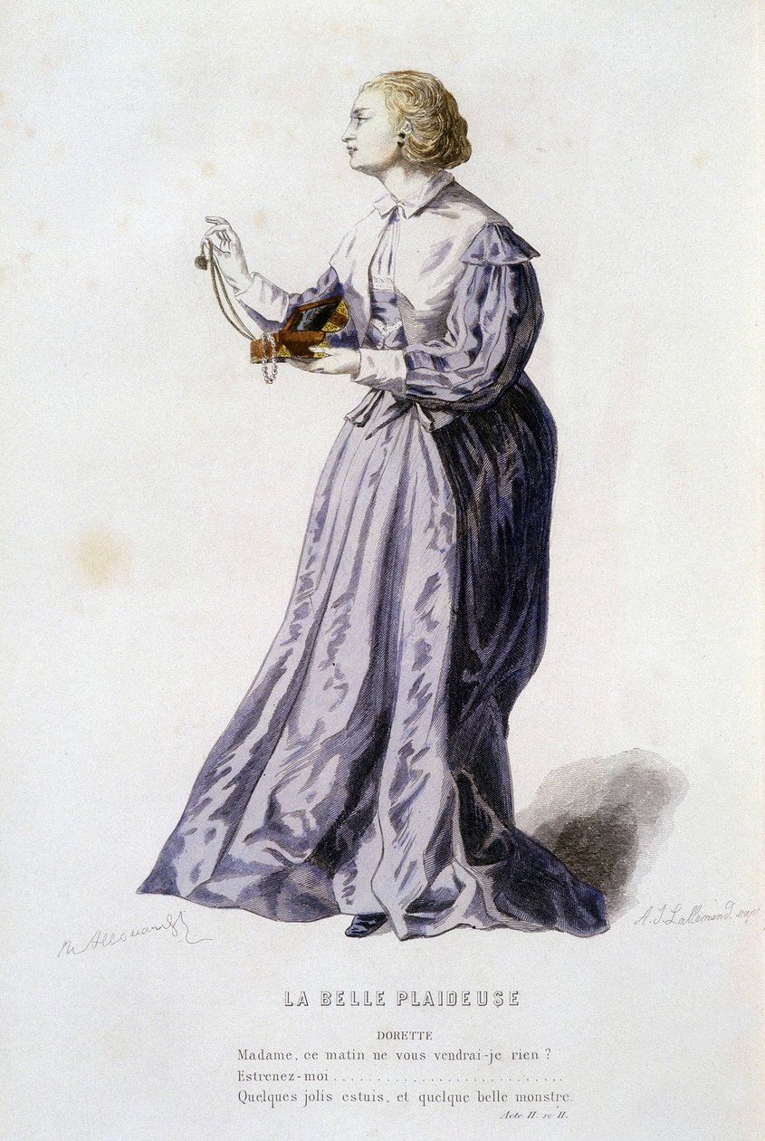 Dorette i ""den smukke taler"" (af Bois Robert i 1654), i ""Fransk teater i det 16. og 17. århundrede før Moliere"" af Edouard Fournier. af Unknown artist