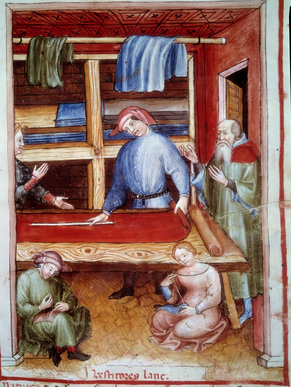 Drapierbutik Illuminure fra handelen med medicin og diætetik "" Tacuinum sanitatis"" af Unknown artist
