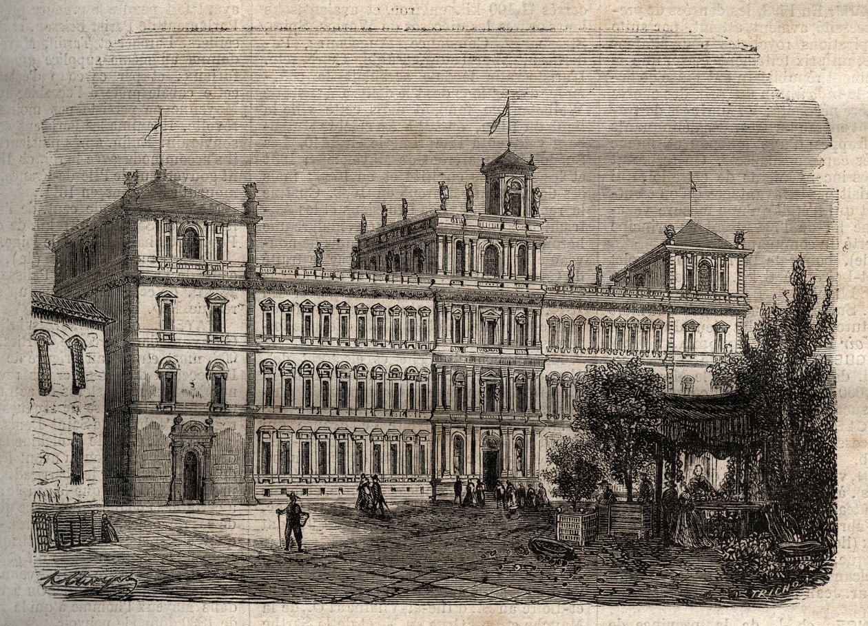 Hertugpaladset i Modena i det 19. århundrede - Hertugpaladset 1634 - Hertugpaladset i Modene af Unknown artist