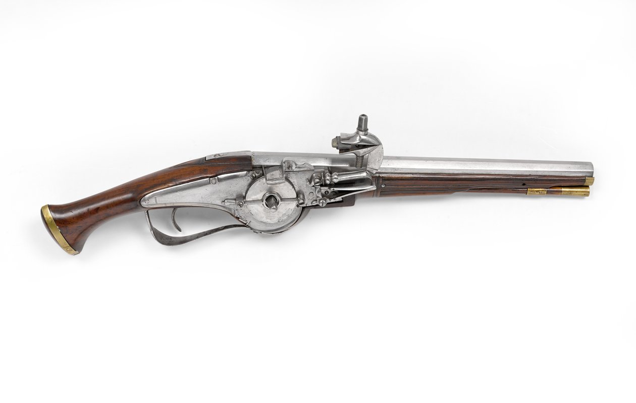 Hollandsk eller tysk hjullåspistol, ca. 1630 (pistol, hjullås) af Unknown artist