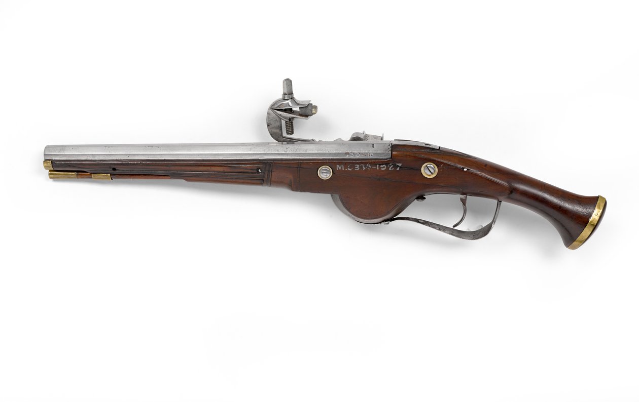 Hollandsk eller tysk hjullåspistol, ca. 1630 (pistol, hjullås) af Unknown artist