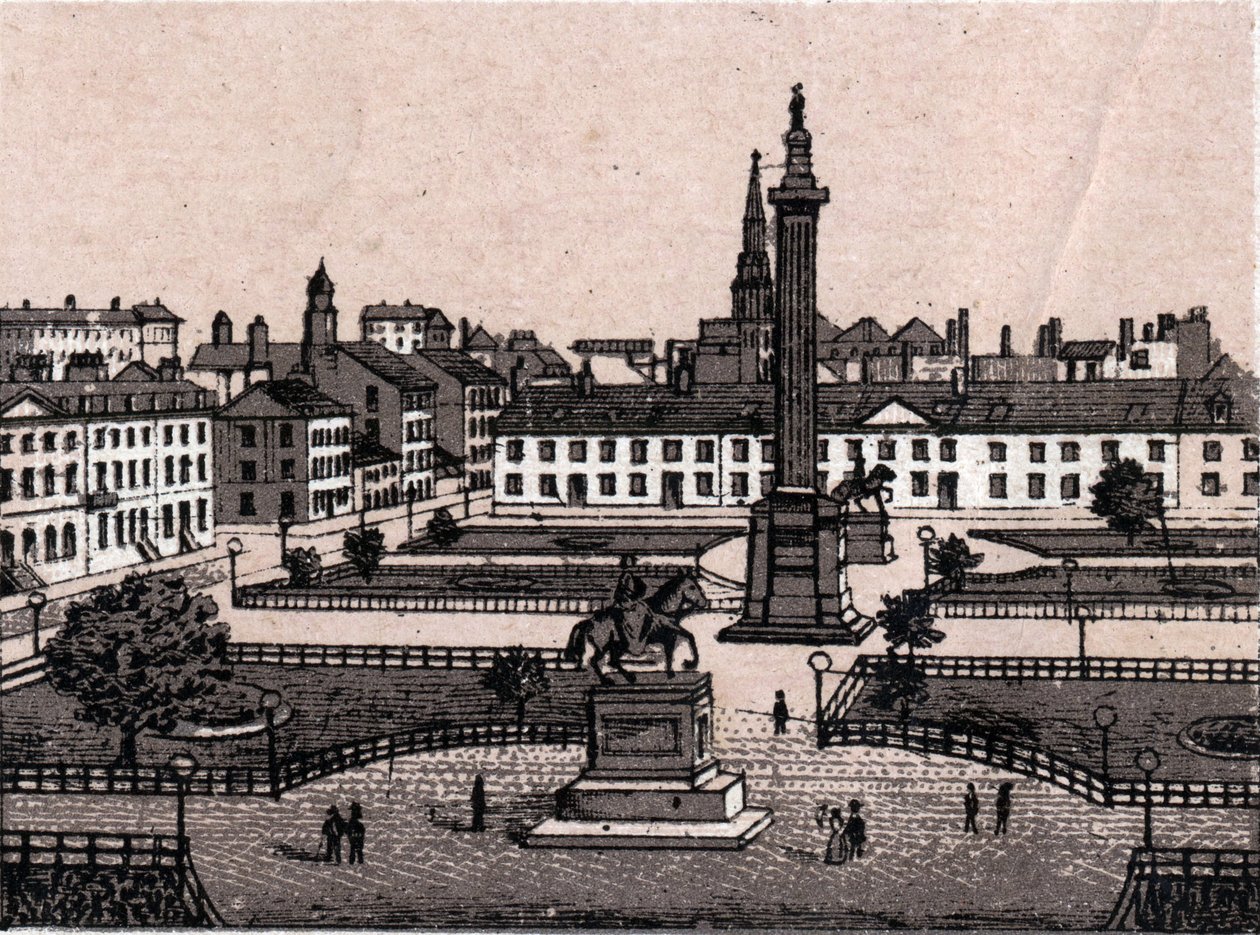 Edinburgh, Skotland: udsigt over George Square i Edinburgh. i "" Verden illustrerer 168 visninger"" Udateret (slutningen af det 19. århundrede) af Unknown artist