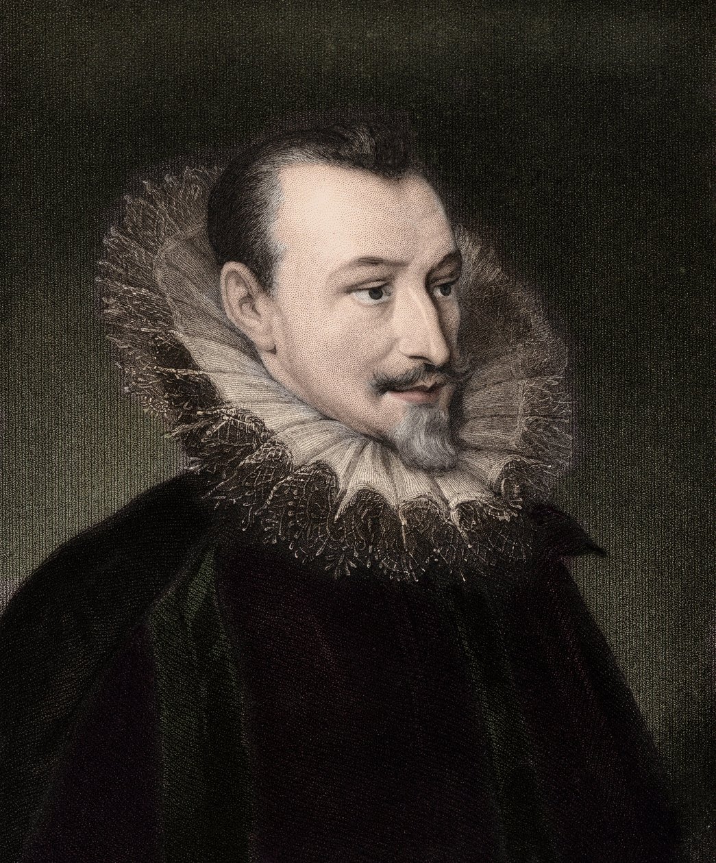 Edmund Spenser c1552/3-1599 - stik - 1800-tallet af Unknown artist