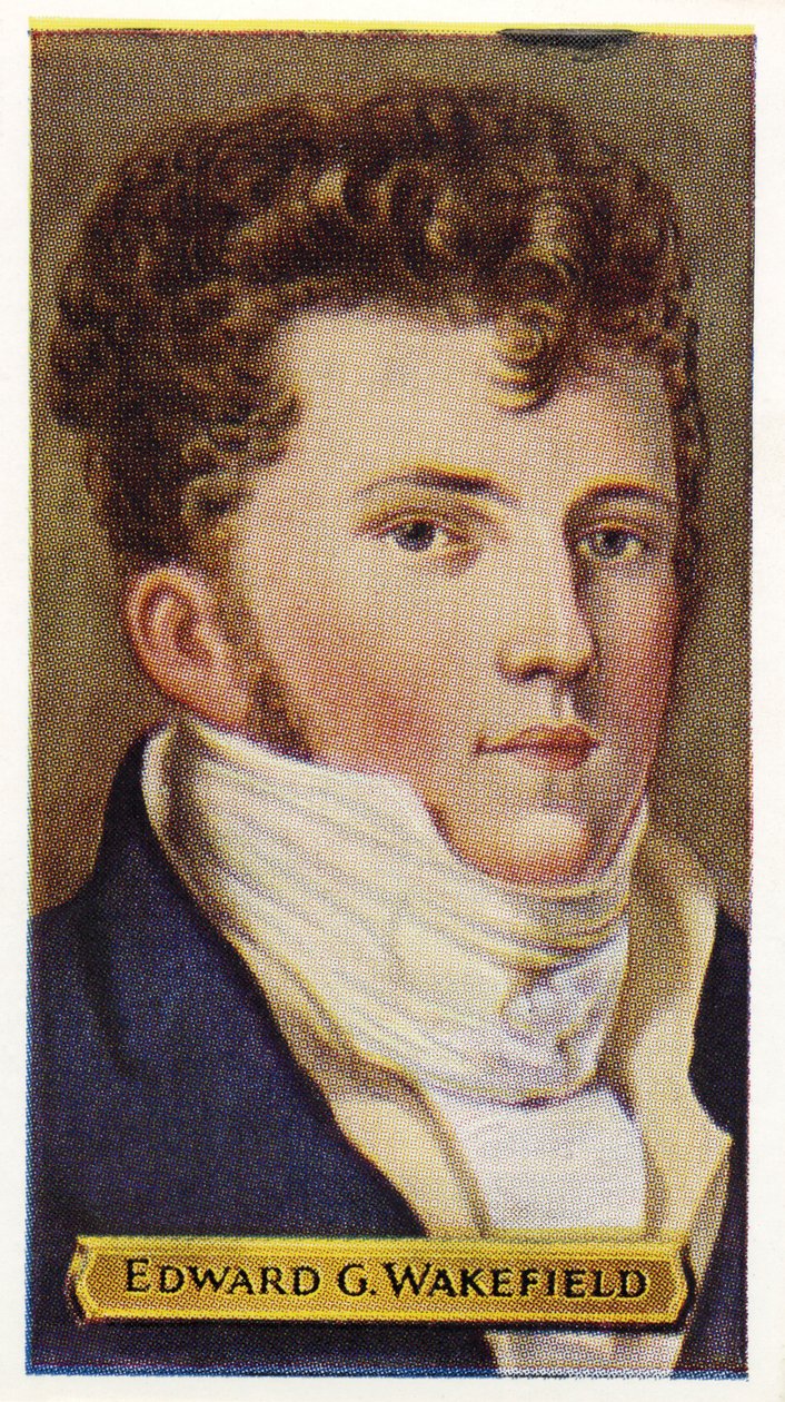 Edward Gibbon Wakefield - engelsk diplomat. (print) af Unknown artist