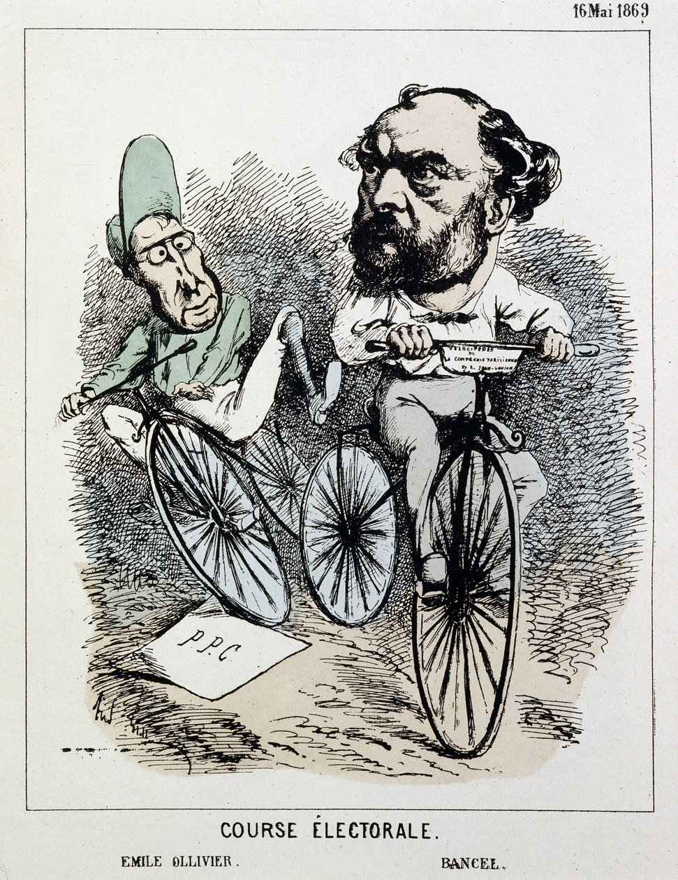 Valgløb for cykel: Emile Ollivier og Bancel af Unknown artist