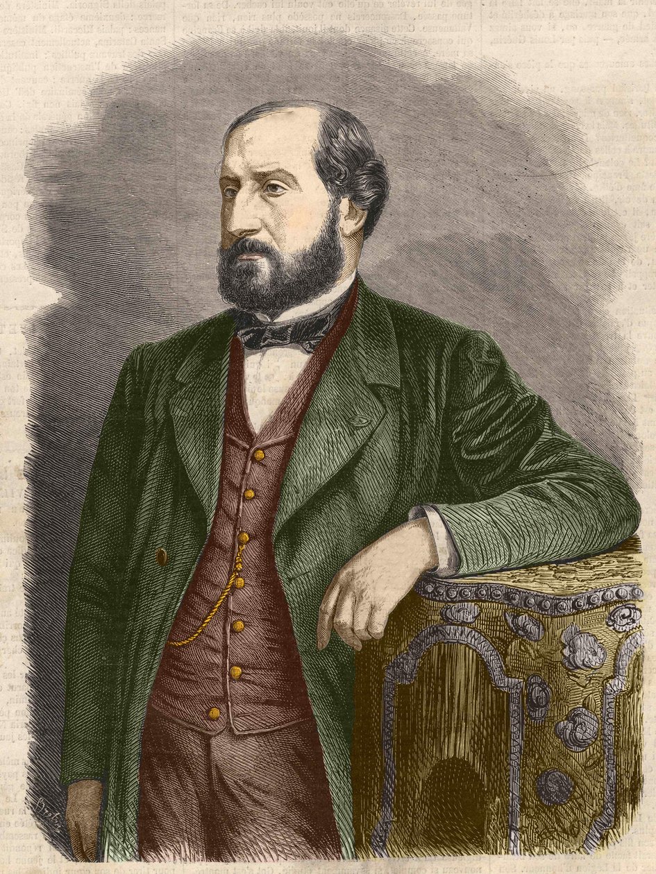 Emile Augier, fransk dramatiker (1820 - 1889). af Unknown artist