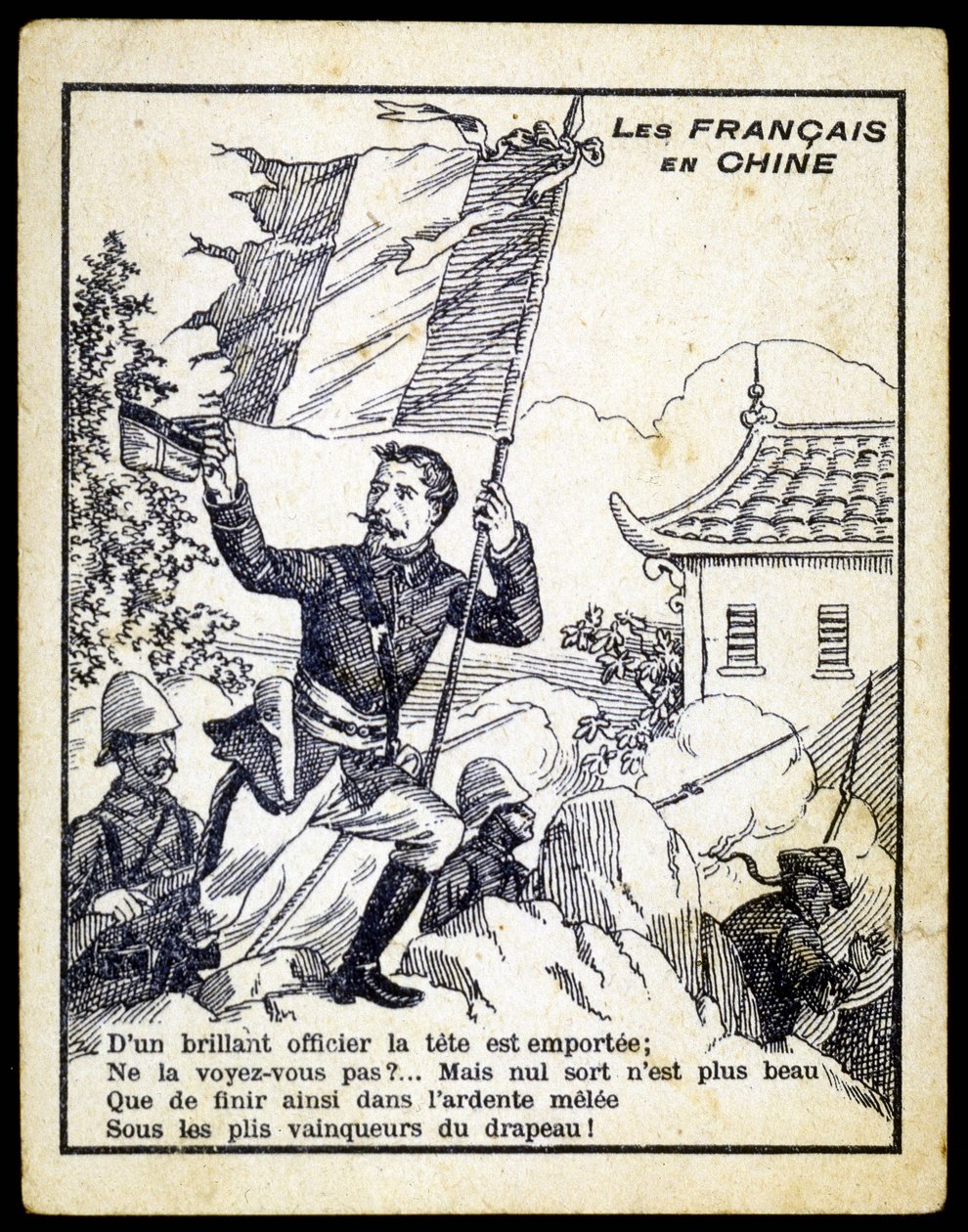 Eftertrykkelig allegori om krigen mellem Frankrig og Kina, slutningen af det 19. århundrede af Unknown artist