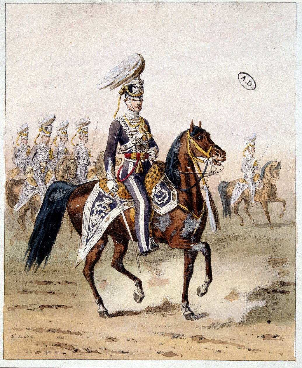 Engelsk Armee of India: Cavalry of Madras af Unknown artist