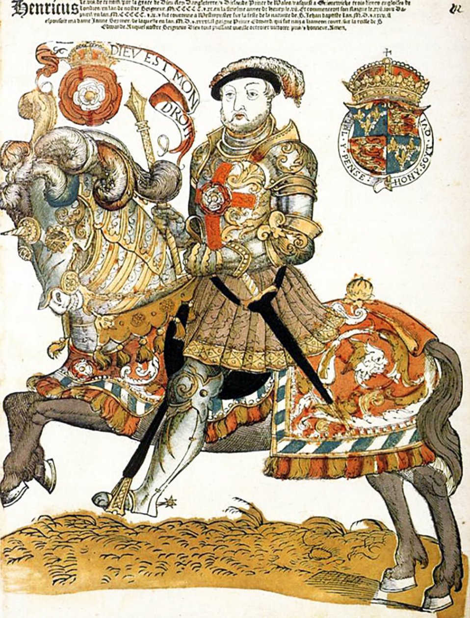 Engelsk Kong Henrik VIII vist på hesteryg, Kunstner ukendt, Riijksmueum, Amsterdam af Unknown artist