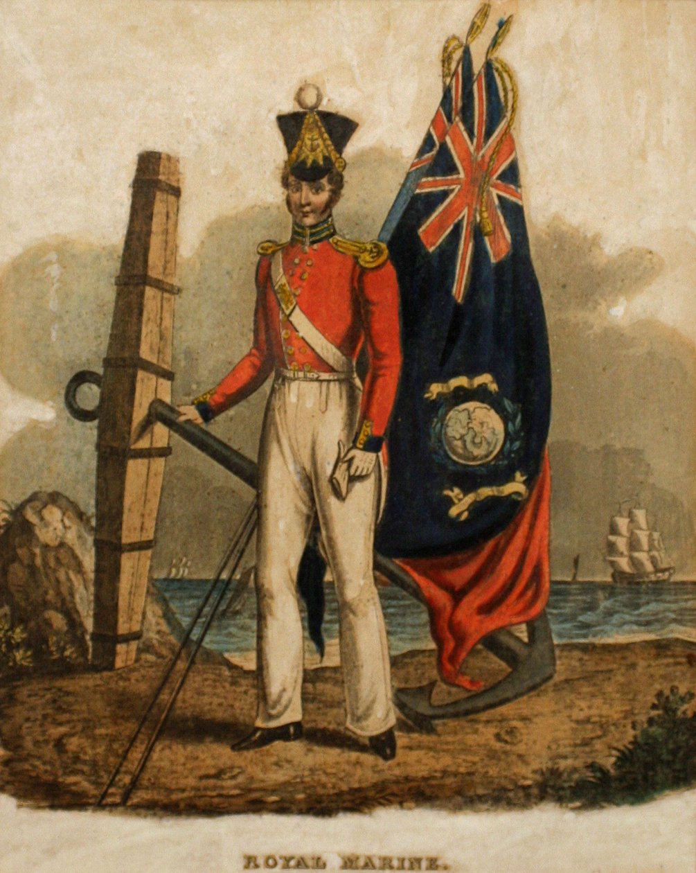 Ensign, Royal Marines, 1835 (akvatinte) af Unknown
