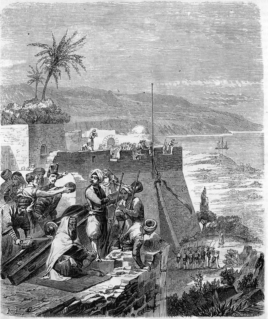 Episode af erobringen af Algeriet i 1832 - Taken of Bone, 21. marts af Unknown artist