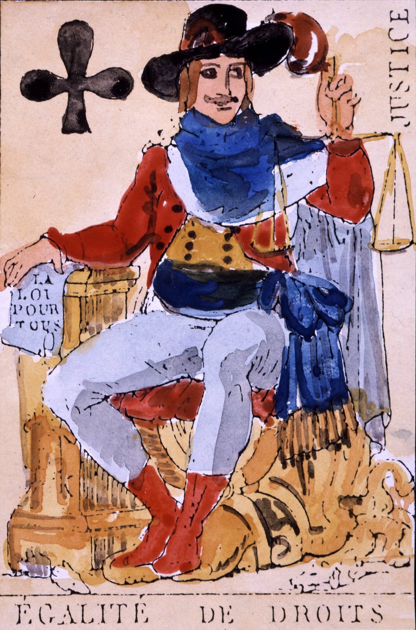 Lige rettigheder - Revolutionært spillekort af Unknown artist