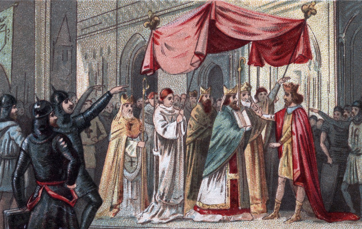 Eudes (Odon) (v. 860 - 898), greve af Paris og Troyes, valgt til konge af Frankrig. af Unknown artist