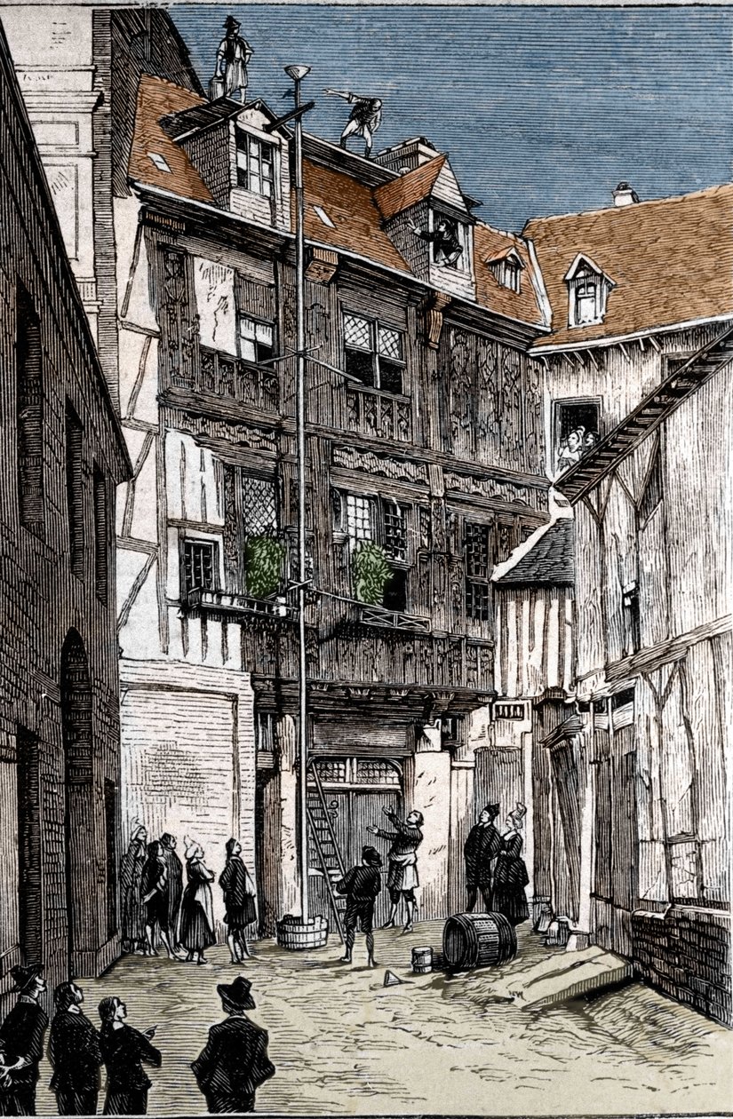 Oplevelse af vandbarometeret, udført i Rouen af Pete et Blaise Pascal. af Unknown artist