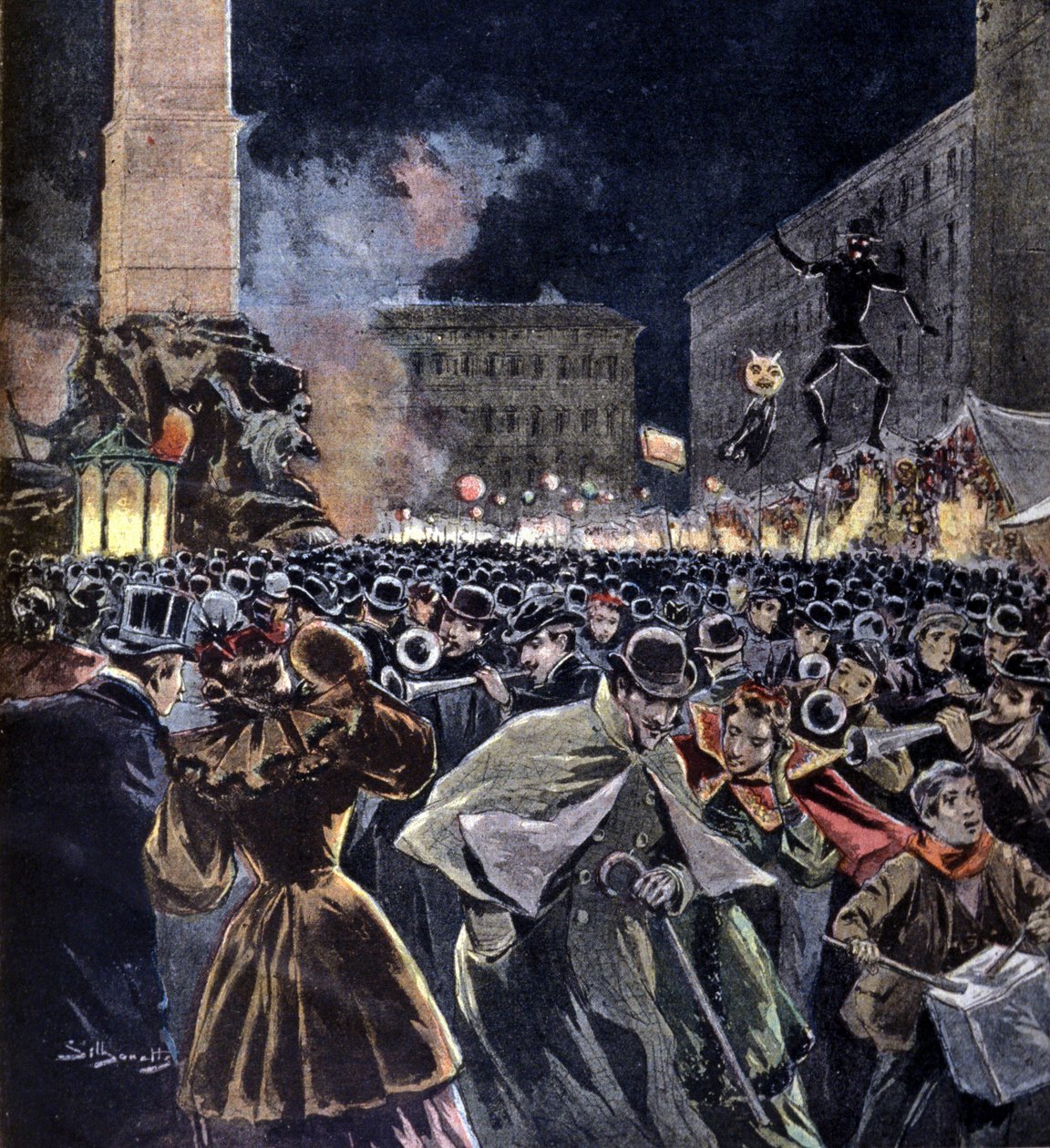 Befana-festen på tidspunktet for helligtrekonger i Rom. 1895. af Unknown artist