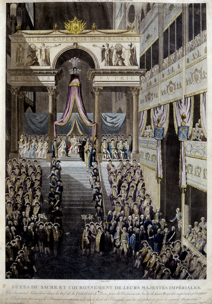 Fest for kroningen og kroningen af deres kejserlige majestæter i 1804. af Unknown artist