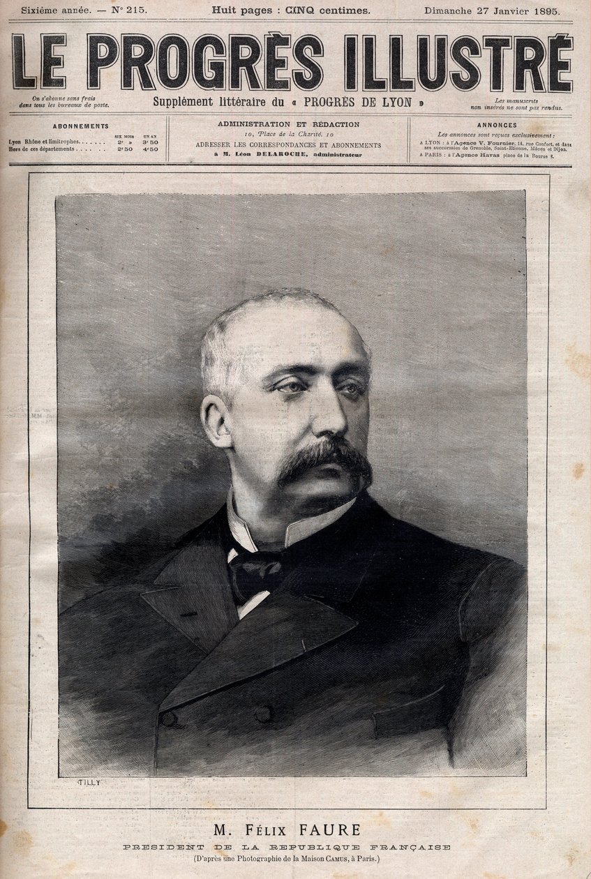 Felix Faure, præsident for den franske republik af Unknown artist