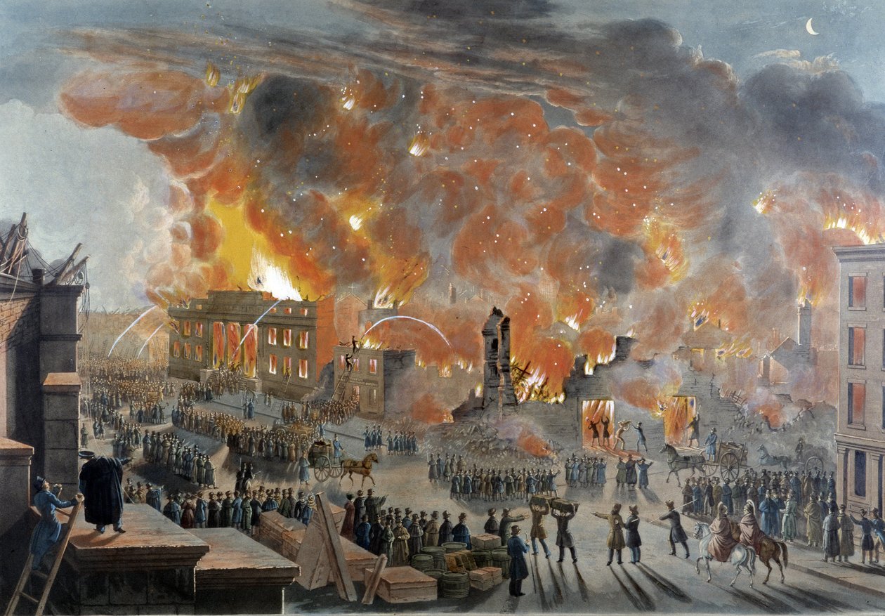 Brand- og brandvæsen i New York, 16. og 17. december af Unknown artist