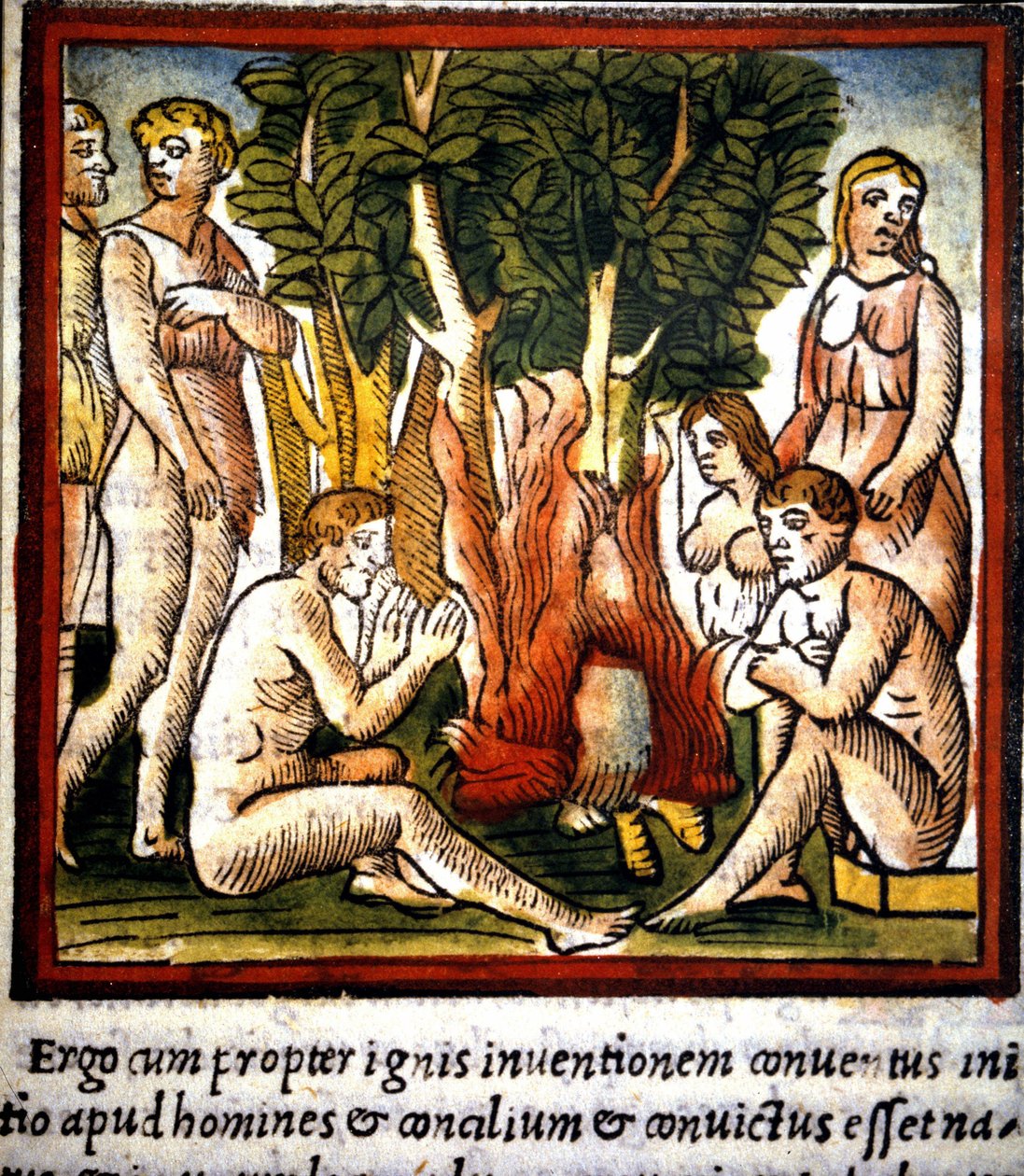 Ild og primitiver - i "" De architectura"" af Vitruva af Unknown artist