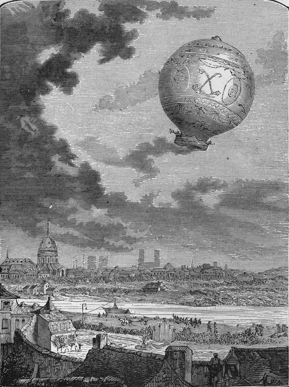 Første ballontur af Pilatre de Rozier og Marquis d