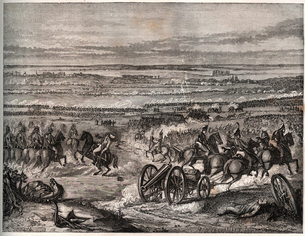 Første koalition: Slaget ved La Favorite (Italien), januar 1797, mellem Napoleons franske tropper og den østrigske hær under det første italienske felttog (1796-1797) - Slaget ved La Favorite, Italien, 25 Nivose, år 5 (januar) 1797). En forlovelse duri af Unknown artist