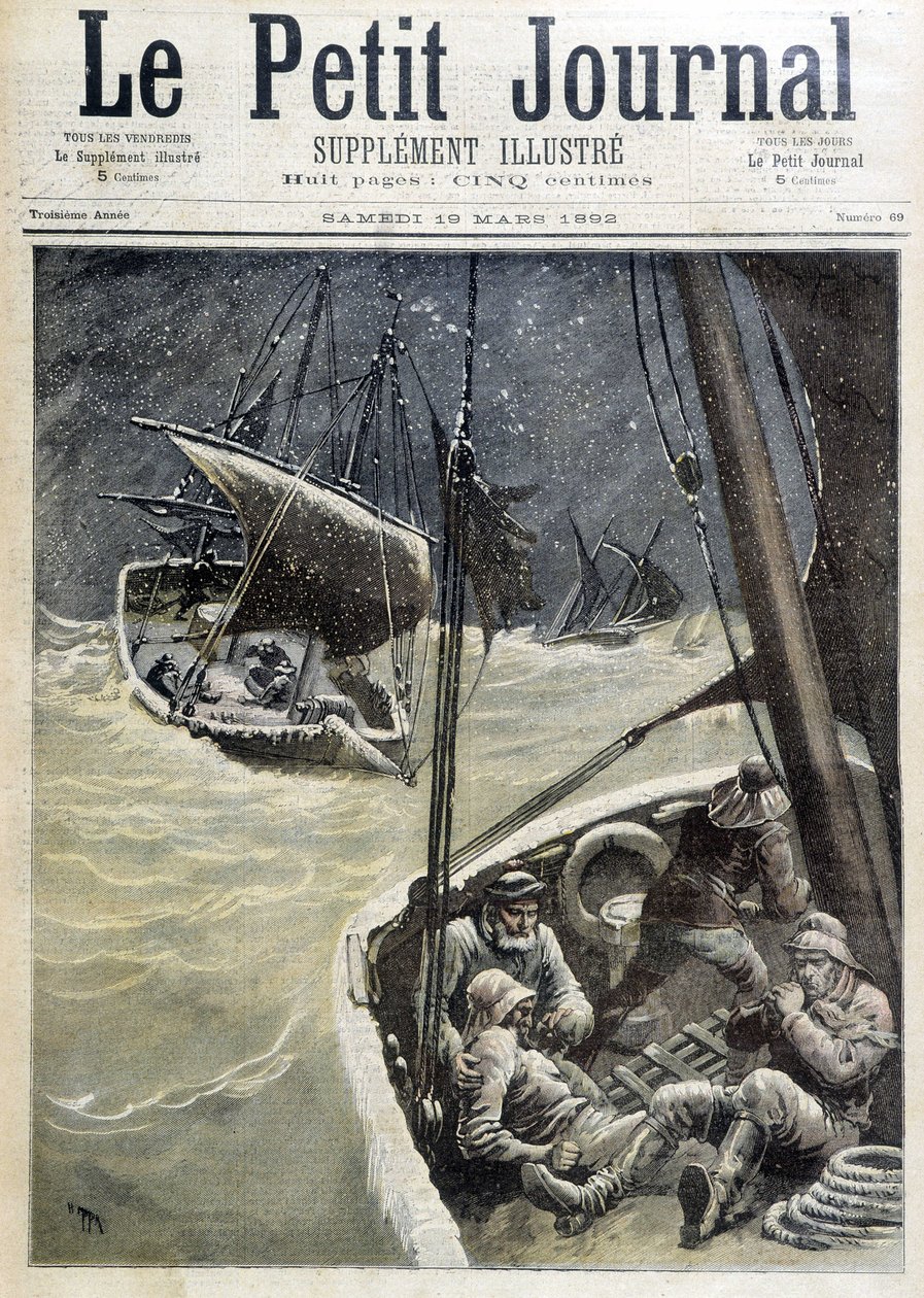 Fishermen of Newfoundland - i "" The Petity Journal"" af 19/03/1892 af Unknown artist