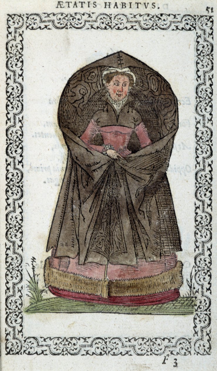 Flamsk Demoiselle - i "" Habits et effigies"" af Jean Sulperius af Unknown artist