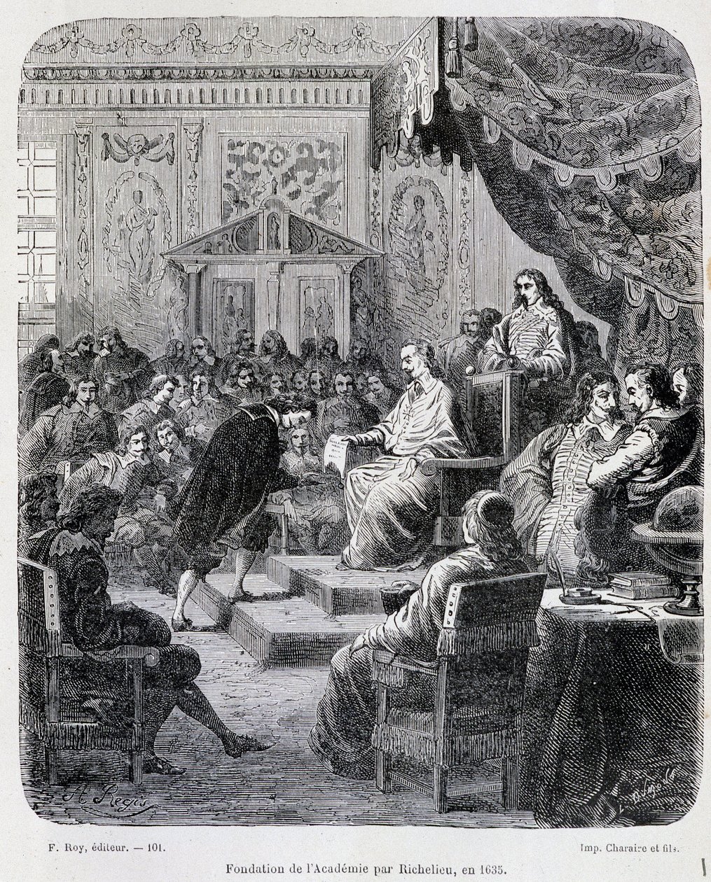 Fondation of the French Academy af Richelieu af Unknown artist