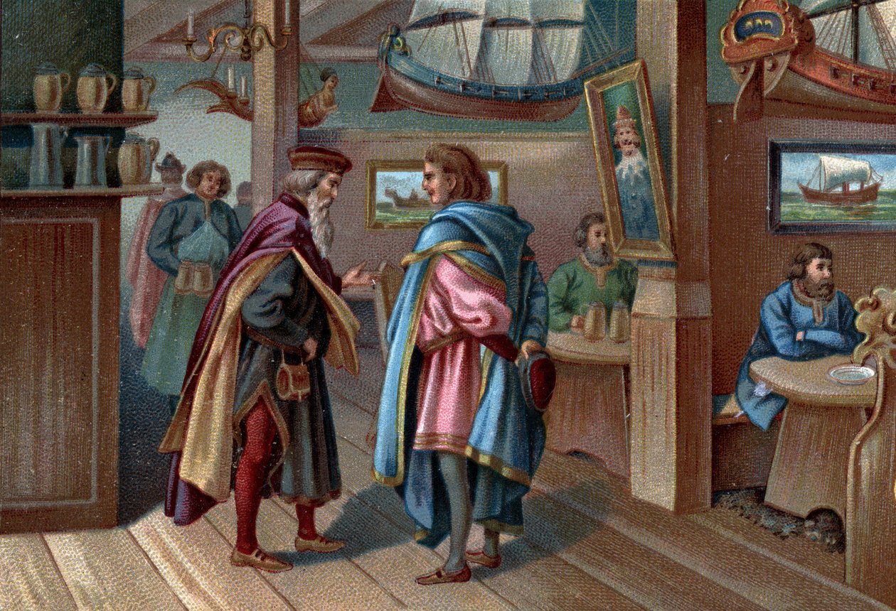 Tidligere indkøbscentre: Lubecks navigatørkammer i 1600-tallet af Unknown artist
