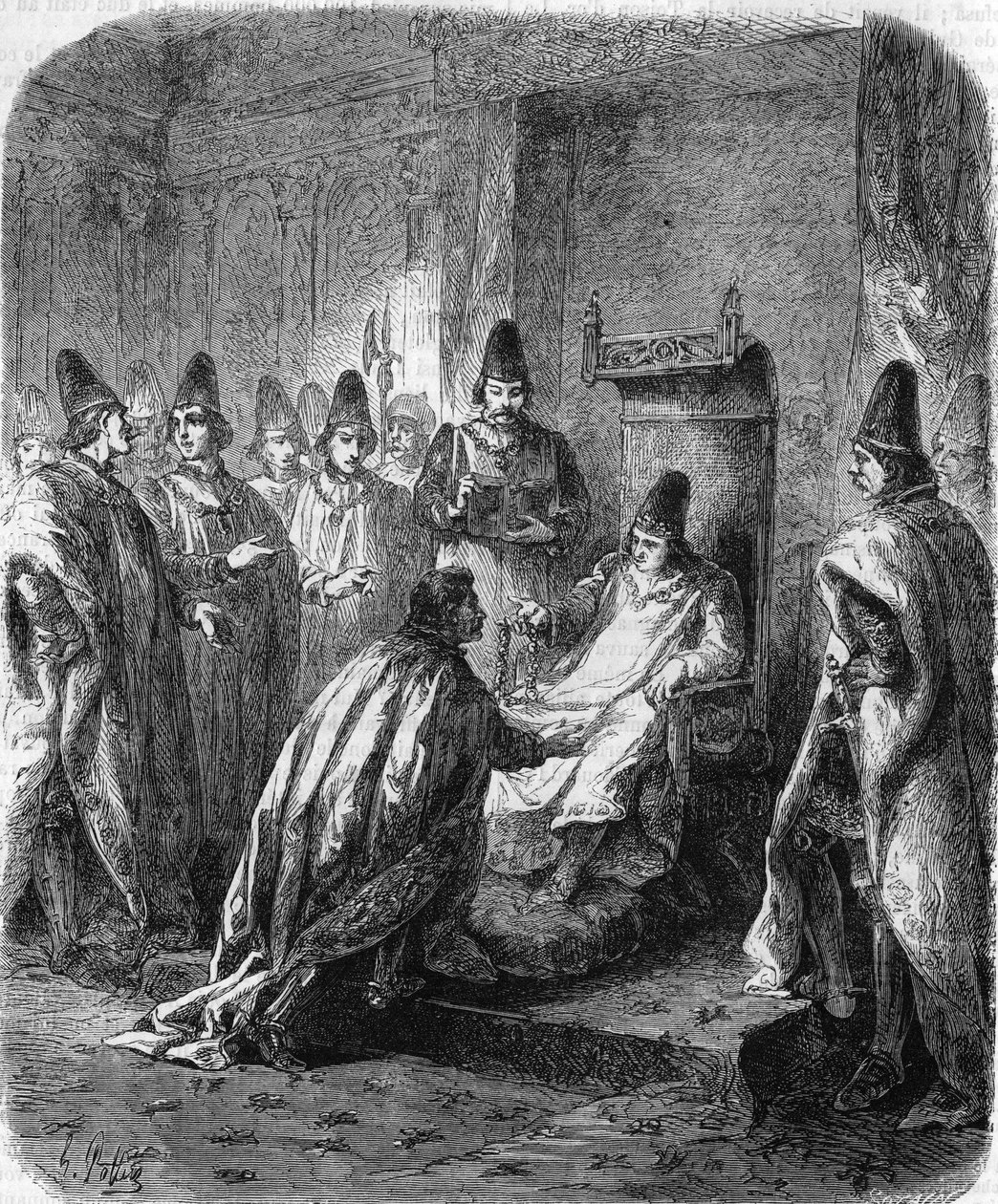 Grundlæggelse af Sankt Michaels Orden af Louis XI i Amboise den 1. august af Unknown artist