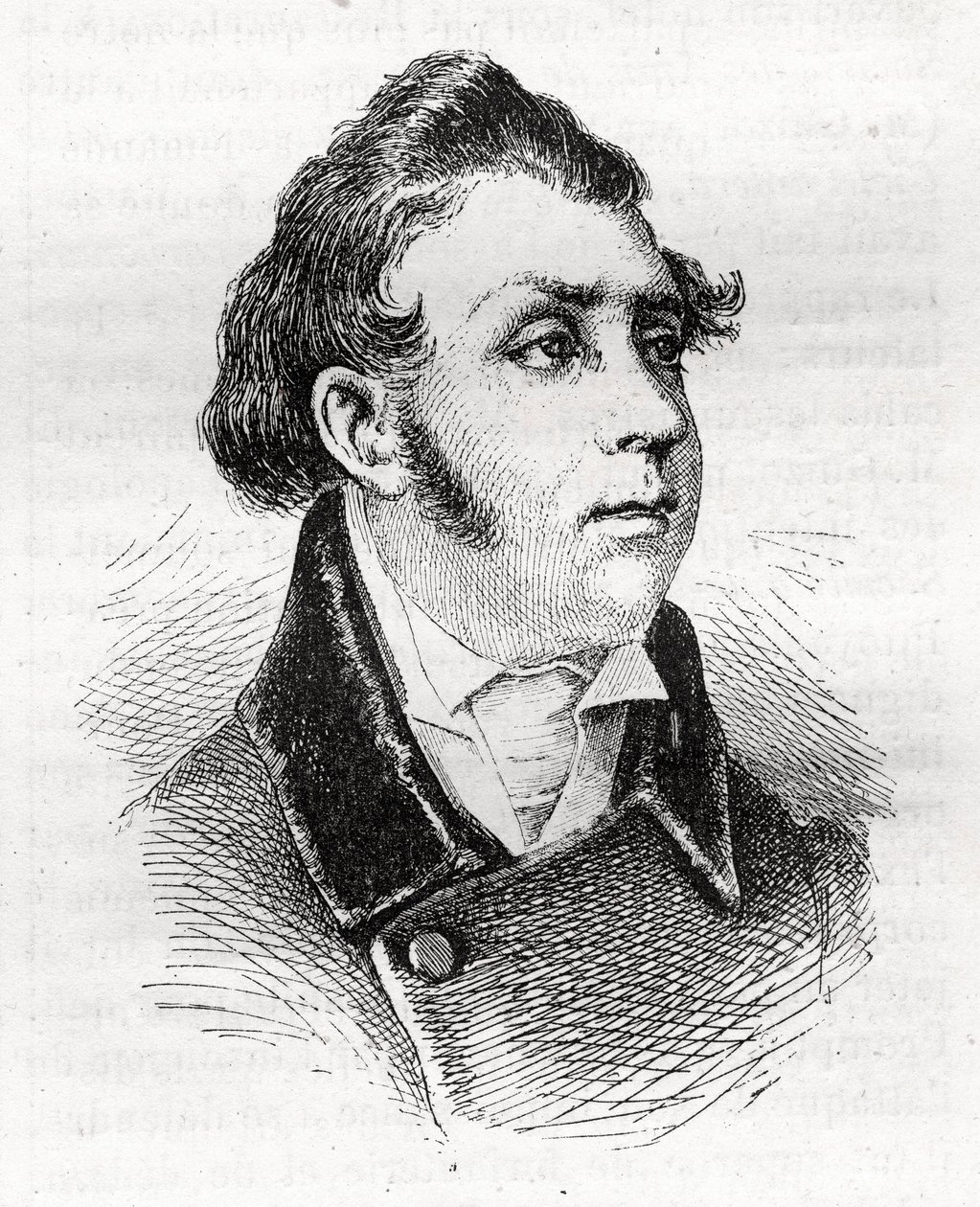 Francois Charles (Francois-Charles) Dulong - fransk advokat og politiker - 1792-1834 - gravering af Unknown artist