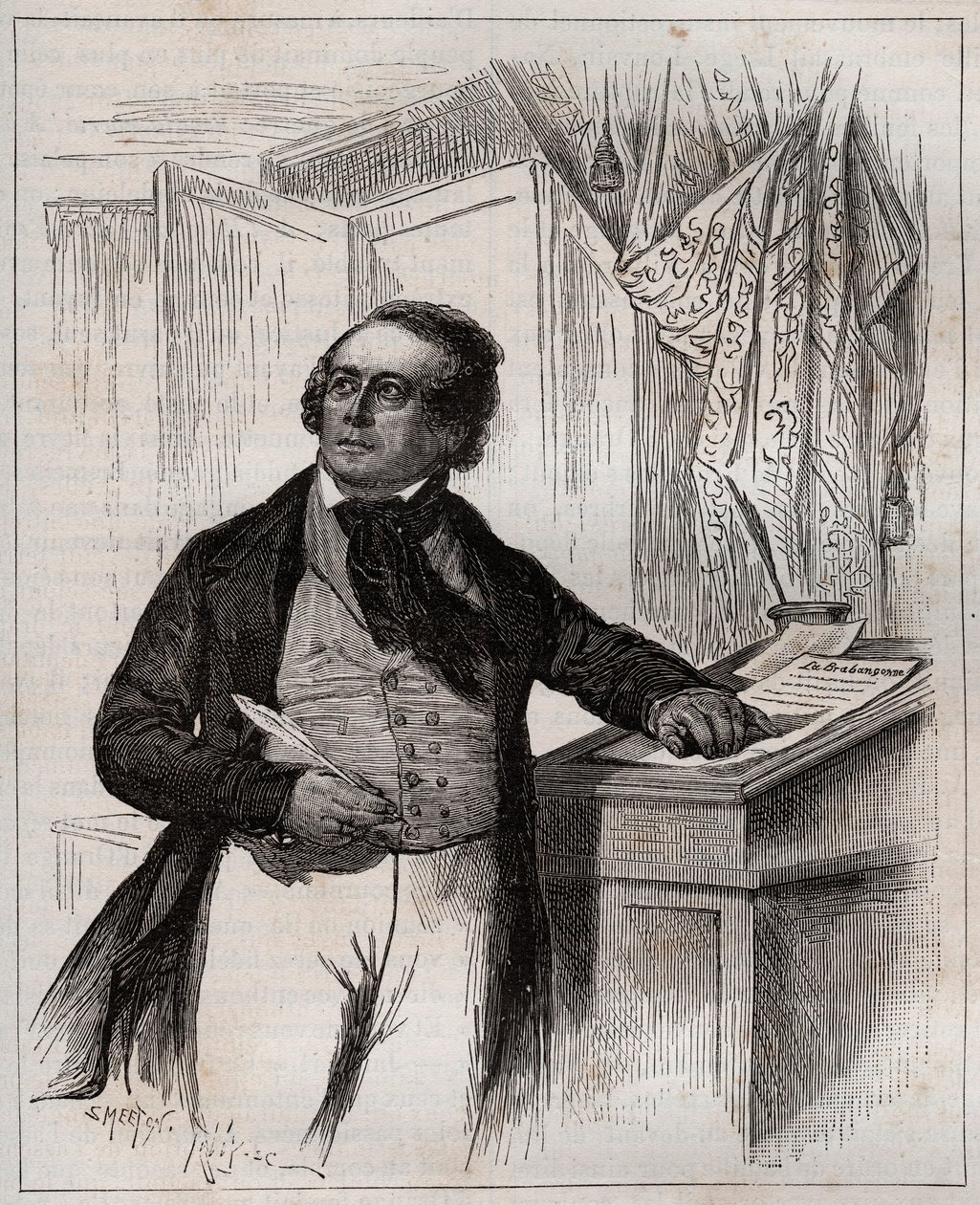 Francois Van Campenhout 1779-1848 - belgisk operasanger, dirigent og komponist. af Unknown artist